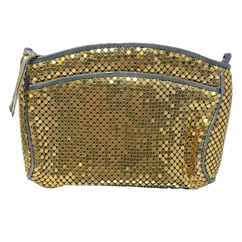 Vintage La Regale Gold Metal Chainmail Purse Evening Bag Art‎ Deco Clutch
